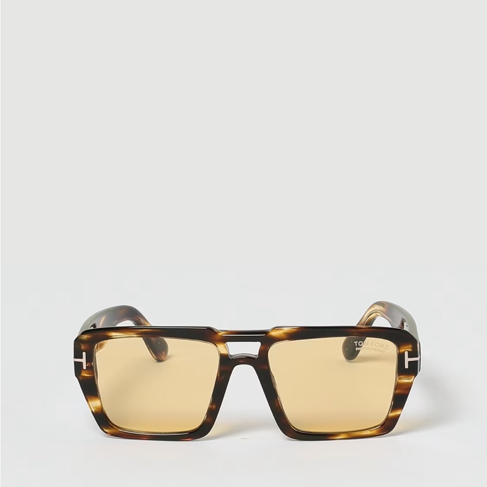 Tom Ford Redford Yellow Photochromatic Square Men's Sunglasses FT1153 52E 56.